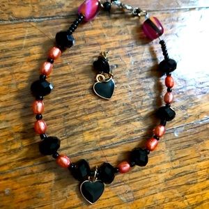 Bracelet with one matching earring